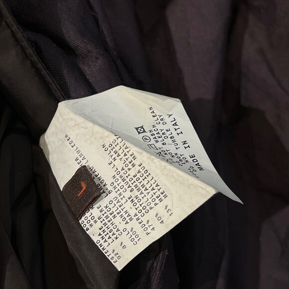 ETRO Milano Wool Blend Houndstooth Coat with Shearling Hood - Picture 14 of 14